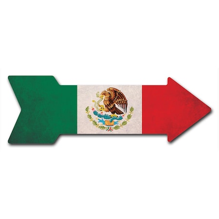 Signmission Mexico Flag 2 Arrow Decal Funny Home Decor 30in Wide D-A-10-999747